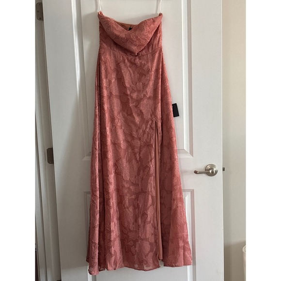 Lulus Garden of Romance Rusty Rose Burnout Maxi Dress Size M - Picture 4 of 11